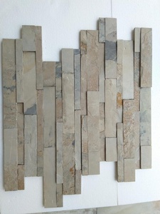 แผ่นหินชนวนตกแต่งตามธรรมชาติในฤดูใบไม้ร่วงของอินเดียแผ่นผนังภายนอกแผ่นไม้อัดผนังแยกพื้นผิว15X60ซม. 10-20มม - Product Image 4