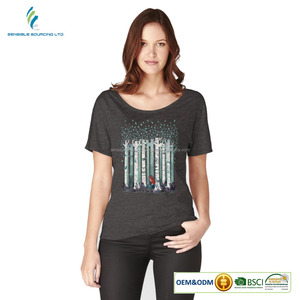 Chest Print Ladies T-shirt Manufacturer From India 100% Cotton Wholesale T-shirt <b>Polo</b> Shirt - Product Image 4