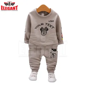 Low qmc — vêtements pour bébés garçons, ensemble 2 pièces, T-shirt manches longues, pantalon, costumes en coton, survêtement de marque pour enfants, quantité minimale de commande