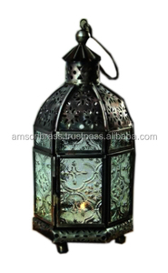 Linterna blanca de tendencia industrial, linterna marroquí para bodas a un precio asequible, vela marroquí de cristal transparente, linterna hecha a mano - Product Image 2