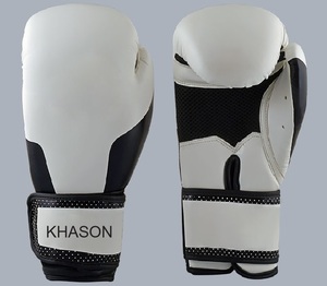 KHASON Guantes de boxeo de entrenamiento de Muay Thai de cuero de vaca con logotipo personalizado profesional para cierre 6-16 OZ Mejor ajuste en caja - Product Image 2