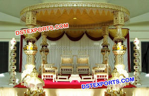 Devdas mandap งานแต่งงานออกแบบใหม่ตกแต่งงานแต่งงาน mandapam แนวโน้มแนวโน้มนักวางแผนกิจกรรมในแคนาดาเสากายอานา - Product Image 2