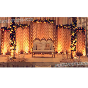 Decoración brillante para escenario, candelabro con parte trasera de vela en inglés para boda, decoración de pared, candelabro de flores con marco de fibra - Product Image 1