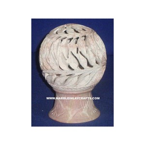 Soapstone Beautiful Candle Lamp Ball Shape - Product Image 1