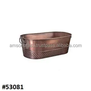 Large Champagne Chiller Beer Ice Bucket and Wine Tub for Bar High Quality Bronze Color Wine Cooler with Handle