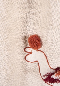 ผ้าห่มขนแกะตกแต่งสไตล์โบฮีเมียนผ้าห่มผ้าฝ้ายสีขาวหรูหรามาก - Product Image 2