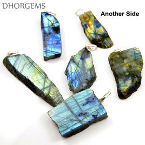 Pendentif en Quartz de Labradorite naturelle, vente en gros, pierres précieuses multiples, Labradorite - Product Image 2