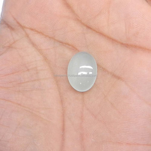 Piedra preciosa suelta de Calcedonia de agua Natural de alta calidad 18x13mm cabujón ovalado collar de cuentas de cristal azul certificado IGI tratado térmicamente - Product Image 3