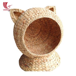 Cueva tejida de paja para gatos, casa, cama para perros - Product Image 5