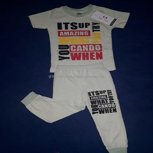 ชุดเสื้อและกางเกงผ้าใบสำหรับเด็กผู้ชายที่มีสไตล์ผ้าคอตตอนผสม100% ใส่สบายสำหรับเวลาเล่นและไปโรงเรียนกลางแจ้ง - Product Image 1