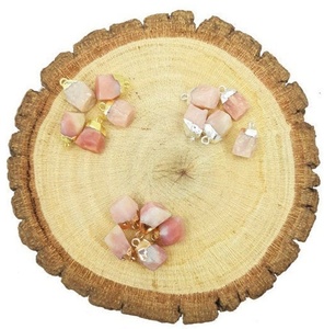 Rose Opales Électrolytique Octobre Pendentif Pierre De Naissance - Product Image 2