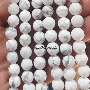 Cuentas facetadas de Aguamarina azul cielo de 8mm para la fabricación de joyas, piedras preciosas redondas sueltas AAA + calidad superior - Product Image 1