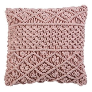 Funda de cojín de punto de algodón cuadrado de macramé hecha a mano, funda de almohada con patrón Vintage para el hogar, hotel, vendedor completo, fabricante - Product Image 5