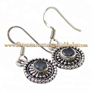 Pendientes de gota de piedras preciosas de Topacio Azul Real eminente, joyería de plata de ley 925 sólida, acabado de oro rosa para bodas o fiestas, regalos - Product Image 2