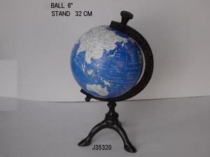 Vente chaude Mini Monde Globe Bureau Décoratif Arc Rotatif Style Métal Stand Blanc Couleur Bureau Géographie Décor Accessoires - Product Image 5