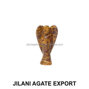 Venta al por mayor 2 pulgadas Jilani Ángel tallado Feng Shui estilo verde Aventurina piedra semipreciosa piedras preciosas arte coleccionable bolsillo Ángel - Product Image 3