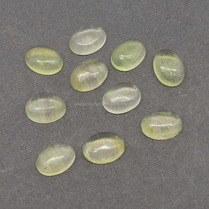 Natural 7x5mm Oval Cabochon Multi Fluorita Piedra preciosa 1,30 Cts Piedra de joyería verde suelta - Product Image 1