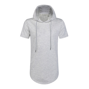 Sudadera con capucha de manga corta para hombre, ligera, Color sólido, de verano - Product Image 1