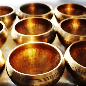 Bol de chant tibétain marbré à la main, pour musique, méditation, fabriqué au népal - Product Image 3