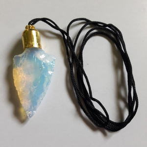 Bán buôn opalite pha lê chữa bệnh Mặt Dây Chuyền Vòng cổ handmade đầu mũi tên cap khắc Usui Reiki biểu tượng đá quý cho năng lượng tích cực - Product Image 1