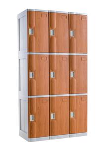 Large Size Wood grain ABS Plastic Worker Locker - Product Image 3