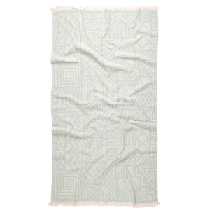 Couverture de plage, couverture de lit, serviette Jacquard à usage multiple, style turque menthe 100% coton, pour pique-nique, couverture de plage, pour l'été - Product Image 1