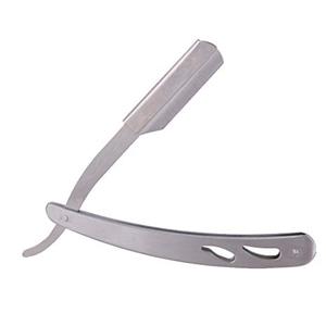 Rasoir droit avec logo personnalisé pour barbier Rasage de barbe de sécurité jetable en acier inoxydable pour les poils du visage et du corps - Product Image 1