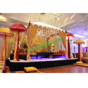 Mehandi-escenario de boda asiático, escenario tradicional indio, Mehandi, instalación de escenario - Product Image 1