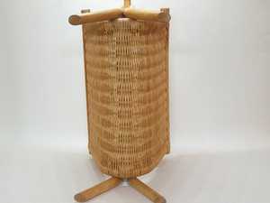 Periódico y Revistero de ratán de madera Vintage para muebles de cocina u oficina - Product Image 5