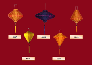 โคมไฟกับไม้ไผ่และผ้าไหม - Product Image 4