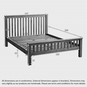 <span class=keywords><strong>Lit</strong></span> Queen Size au design moderne, en <span class=keywords><strong>bois</strong></span> massif de chêne rustique, mobilier de maison chinois - Product Image 6