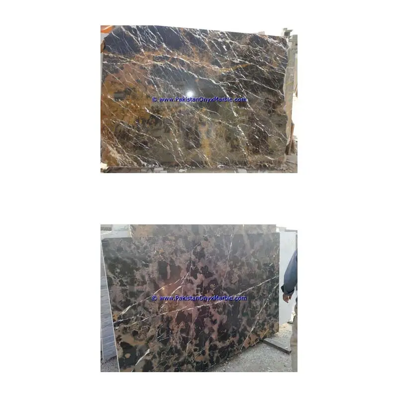 Polished perfect marble slabs black and gold Michael Angelo natural marble for countertops vanity tops