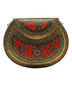 LUXURY CRAFTS Pochettes en métal nacré totalement naturel pour femmes et filles à bas prix - Product Image 1