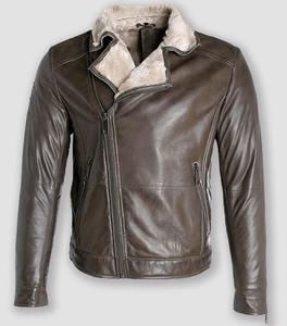 2018 chaqueta de cuero con forro de poliéster artificial de piel de cuero de piel de oveja chaqueta - Product Image 3