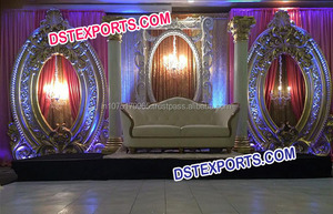 Cadres de toile de fond en fibre de verre personnalisés de haute qualité étapes de mariage panneau ovale cadre Photo FRP les deux événements fabricants malaisie - Product Image 2