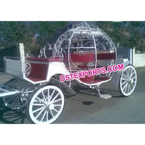 New Indian Wedding Cinderella Carriage Wedding Tourist Cinderella Horse Carriages Royal Horse Drawn Cinderella Buggy Carriage