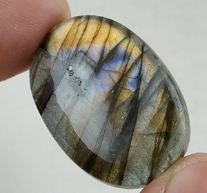 Cabujón de labradorita de Fuego Azul Natural, piedra preciosa suelta hecha a mano en forma ovalada, corte de estilo de colección para piedra de joyería - Product Image 3