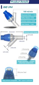 Gen1 Y Connector 11C001 for 3.9~4.1mm <b>Tubing</b> Medical Needleless <b>Plastic</b> Connector - Product Image 3