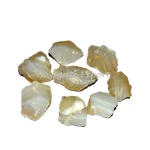 Top supplier White Banded Rough Chunks Tumbled Stones