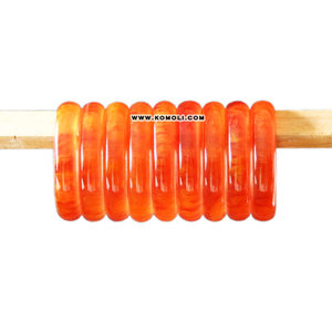 สีส้มหินอ่อน Bakelite เครื่องประดับเรซิ่นกำไลเครื่องประดับแกะสลักที่กำหนดเอง - Product Image 1