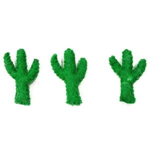 FCS-063 Eco-friendly New Zealand <b>Wool</b> Cactus Hand-Felted Christmas Decorations Artisan Work by Nepalese Women - Product Image 1