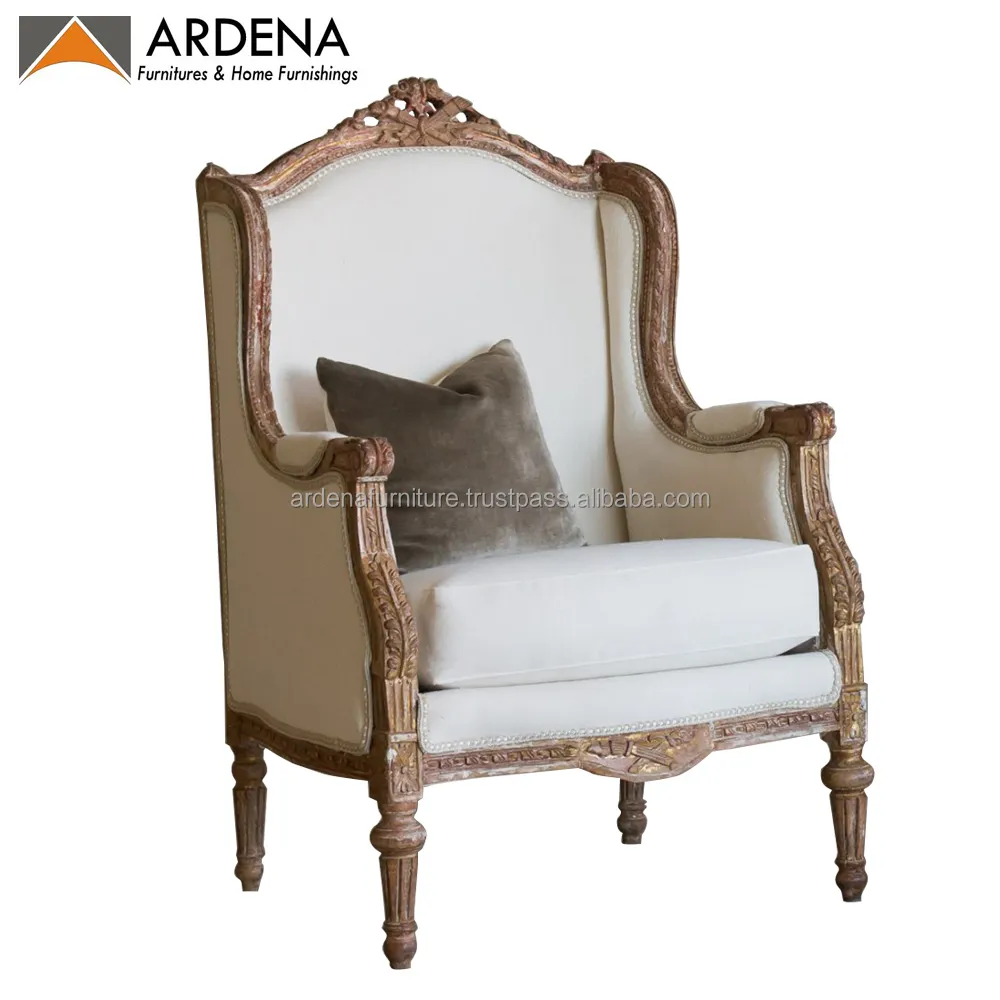 Vintage Classic Mahogany Wood Chair Solid Wood Antique Design for Home and Hotel Use Leisure Living Room Furniture