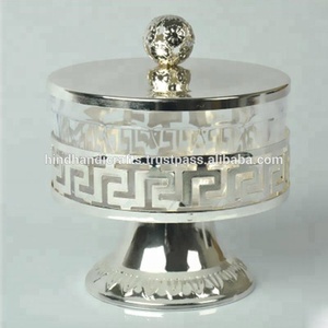 ที่วางเค้กเงิน2ชั้นสำหรับงานแต่งงานงานวันเกิดทำจากโลหะสำหรับตกแต่งบ้านผลิตในคุณภาพระดับพรีเมียม - Product Image 5