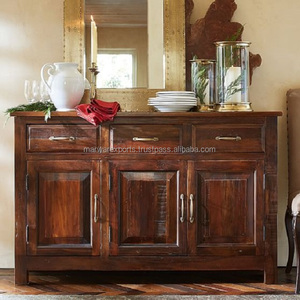 Solid Reclaimed Wood Living Room <b>Cabinet</b> General Use Home Furniture With Drawer - Product Image 3