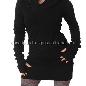 OEM de diseño personalizado de las mujeres de talla grande de maternidad de algodón polar sudaderas con capucha de invierno agujero del pulgar estampado forrado chaqueta - Product Image 2