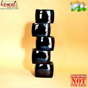 Brazalete cuadrado medio cuboide, diseño africano, joyería de moda al por mayor, color negro personalizado - Product Image 5