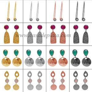 925 argent et or plaqué arc-en-ciel pierre de lune Cabochon coussin forme boucles d'oreilles à la mode mariage anniversaire cadeau - Product Image 4