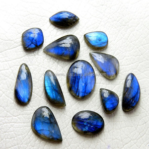 Cabujón de Cuarzo Labradorita Azul Natural con Destello, 9mm, Liso, Formas Mixtas, Suelto, Alta Calidad, Gemas Zubair, Minerales de Plata - Product Image 1
