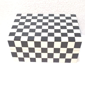 Nuevo decorativo hueso incrustaciones de caja de joyería decorativa hueso embutido de hueso CHEVRON caja - Product Image 2