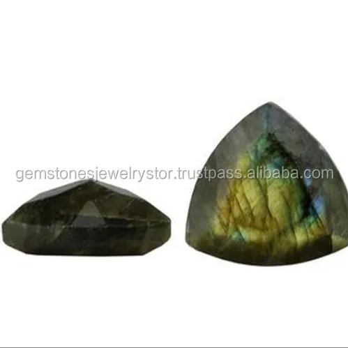 Pedra Natural Labradorita Pedra Preciosa Calibrada Corte Facetado Trilhões